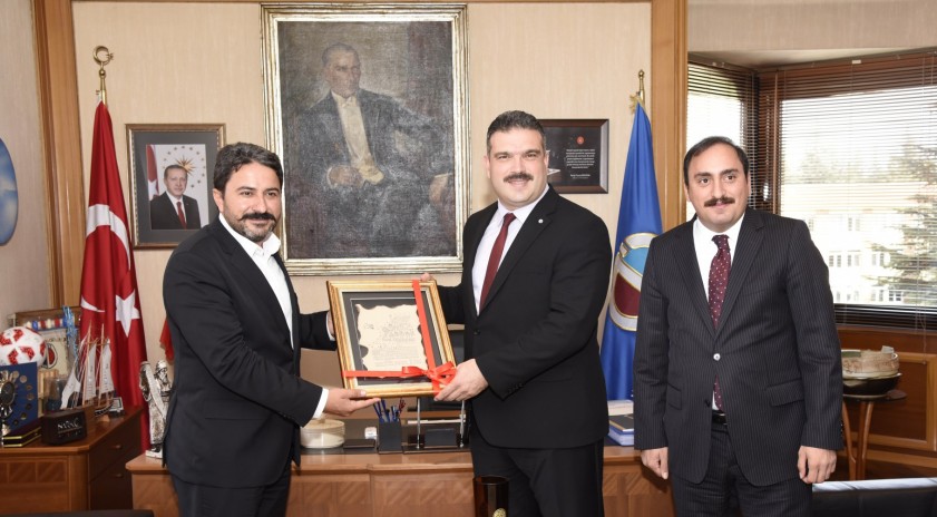 Seyitgazi Kaymakamı ve Belediye Başkanı, Rektörümüz Prof. Dr. Şafak Ertan Çomaklı'yı ziyaret etti 