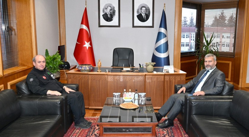 AFAD İl M&uuml;d&uuml;r&uuml; Coşkun&rsquo;dan Rekt&ouml;r Adıg&uuml;zel&rsquo;e ziyaret