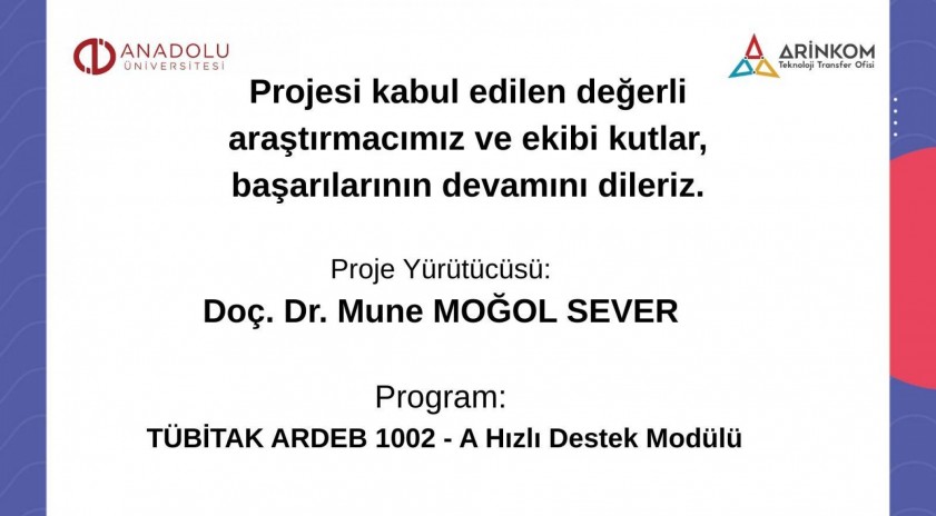 Do&ccedil;. Dr. Mune Moğol Sever&rsquo;in araştırmasına T&Uuml;BİTAK desteği